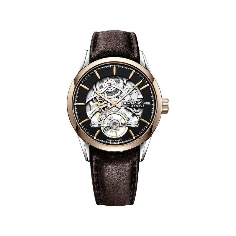 Montre Raymond Weil homme mécanique acier doré - vue 1