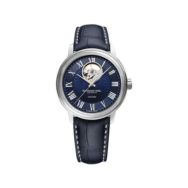 Montre Raymond Weil homme automatique acier cuir - vue 1