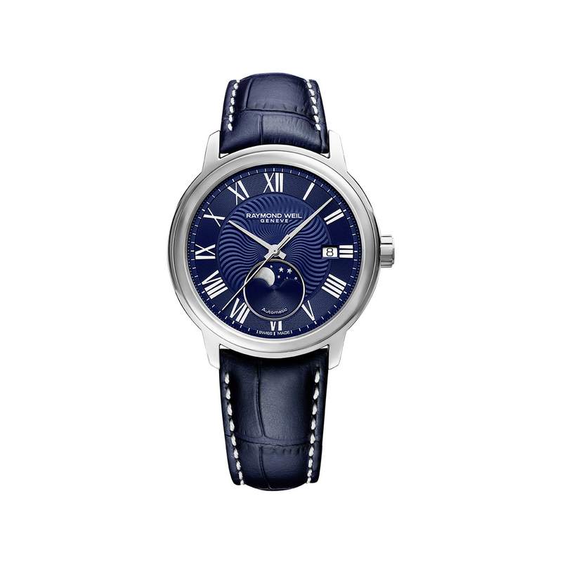 Montre Raymond Weil homme mécanique acier cuir - vue 1