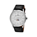 Montre Yonger et Bresson homme acier cuir noir - vue 1