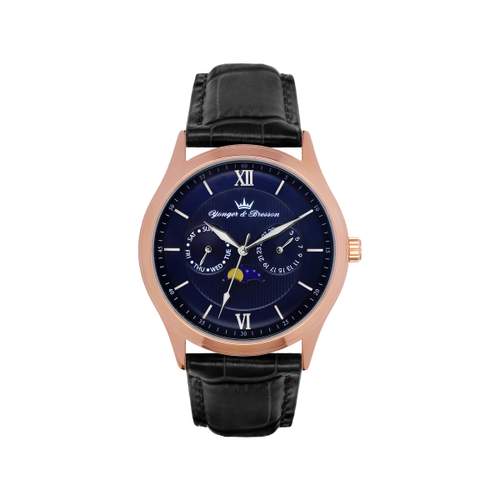 Montre Yonger et Bresson homme acier rose cuir