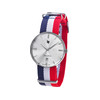 Montre Lip homme acier nylon bleu blanc rouge - vue V1