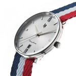 Lip men's watch steel nylon blue white red - view D2