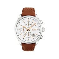 Montre Boss homme chronographe acier cuir