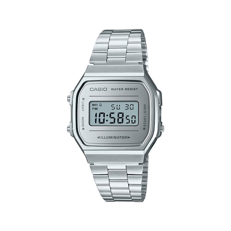 Casio-chronograafhorloge voor dames en heren, van staal en kunsthars - afbeelding 1