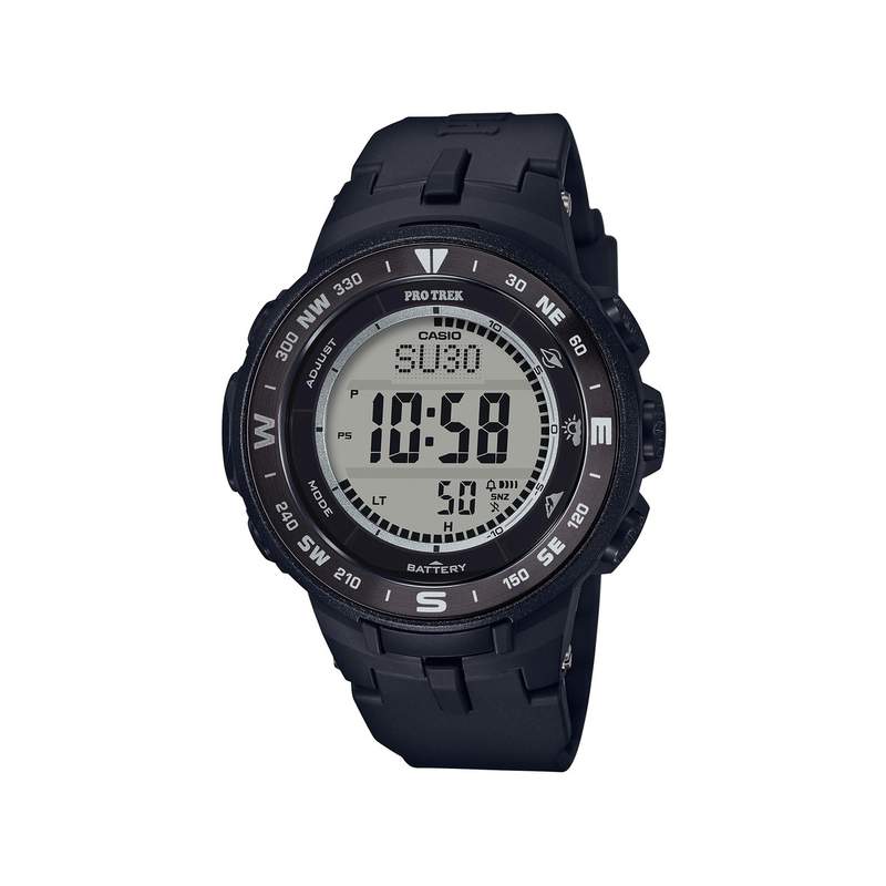 Montre Casio chrono homme résine noire - vue 1