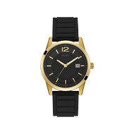 Montre Guess homme acier doré silicone noir