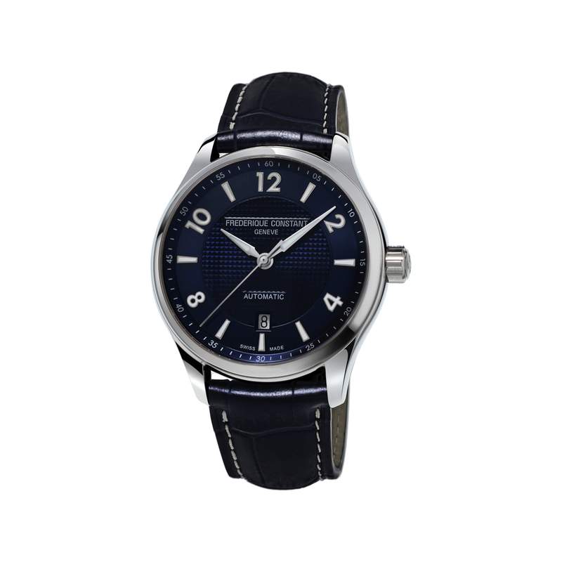 Montre Frederique Constant homme acier cuir - vue 1