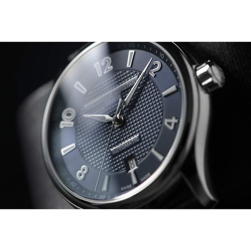 Montre Frederique Constant homme acier cuir - vue D1