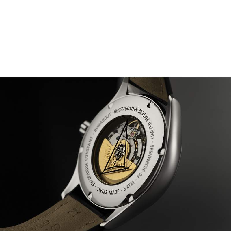 Montre Frederique Constant homme acier cuir - vue D3