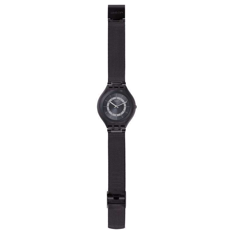 Montre Swatch Skinknight mixte plastique acier noi - vue D1