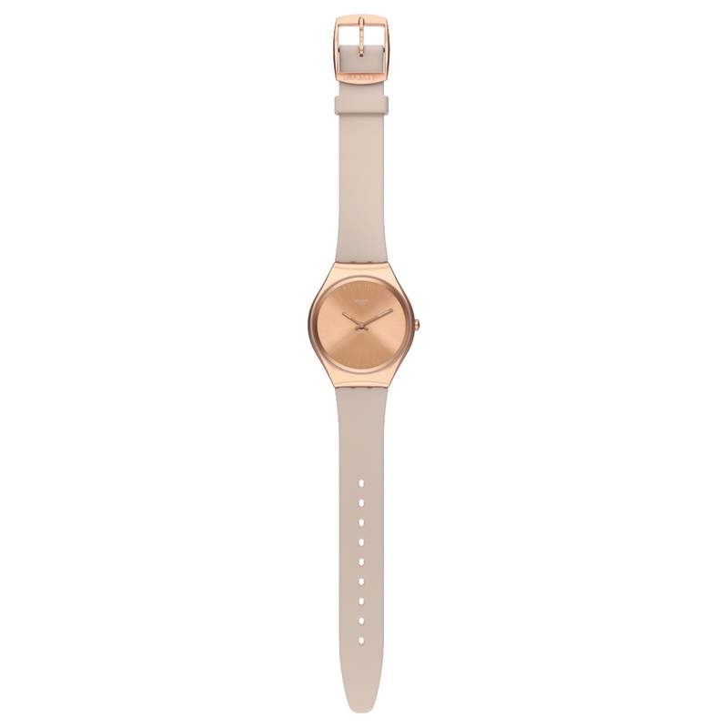 Montre Swatch Skinrosee mixte acier rose silicone - vue D1