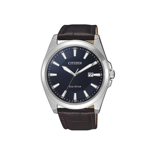 Montre Citizen homme acier cuir marron