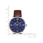 Montre Pierre Lannier homme acier cuir brun - vue D2