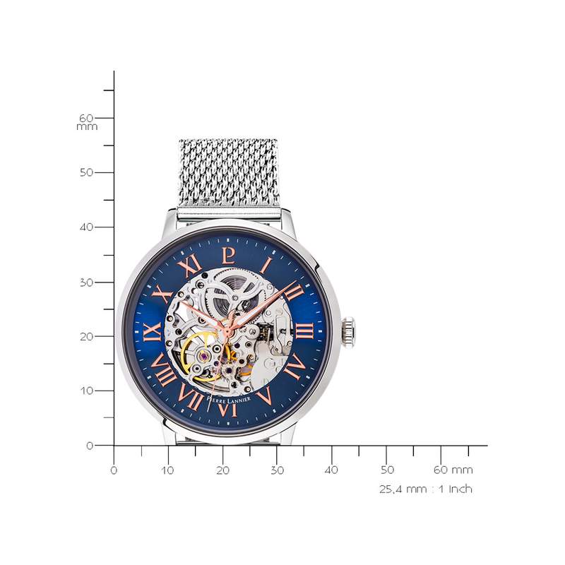 Montre Pierre Lannier homme automatique acier - vue D2