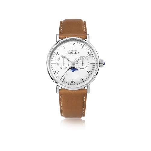 Montre Herbelin mixte acier et cuir