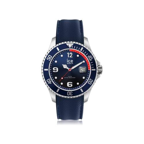 Ice-Watch herenhorloge met brede siliconenband in marineblauw