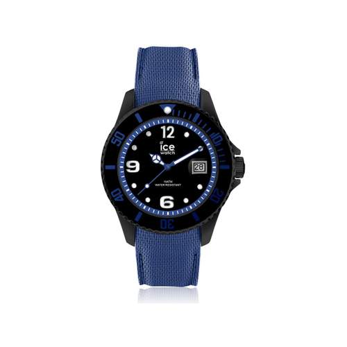 Montre Ice-Watch homme large silicone noir et bleu