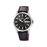 Montre Festina homme acier cuir noir - vue 1