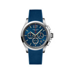 Montre Longines homme caoutchouc bleu - vue 1