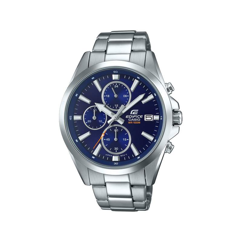 Montre Casio homme acier bleu - vue 1