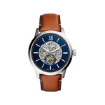 Montre Fossil homme automatique acier cuir marron - vue 1