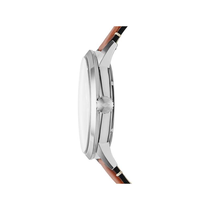 Montre Fossil homme automatique acier cuir marron - vue 2