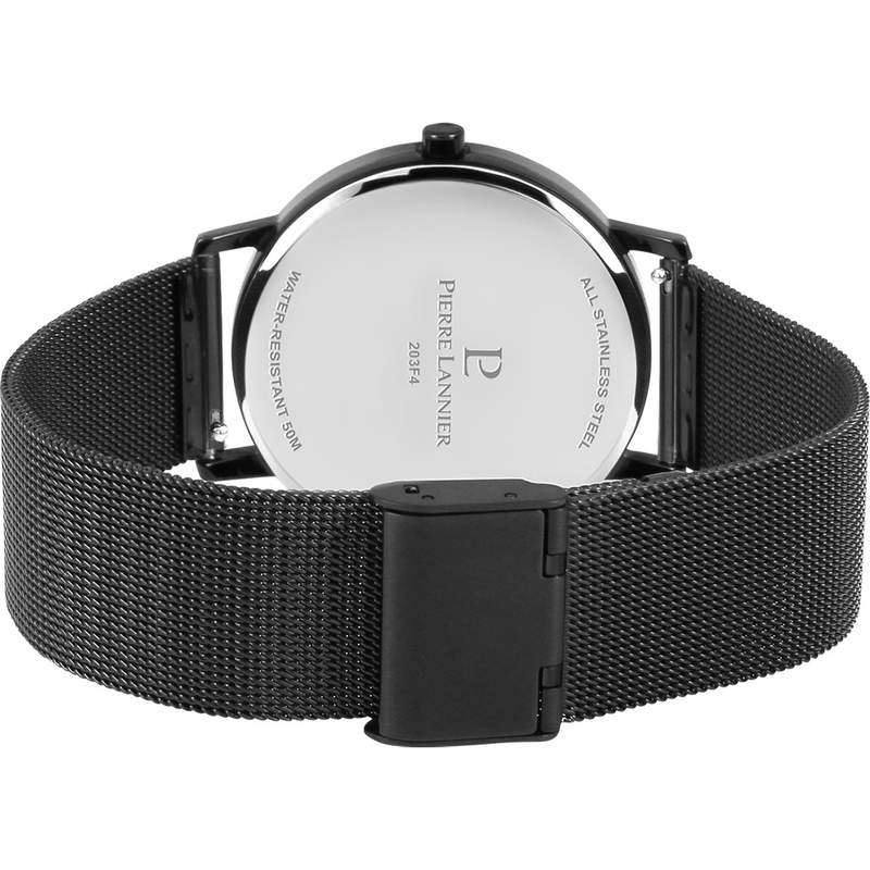 Coffret montre Pierre Lannier homme acier cuir - vue 4