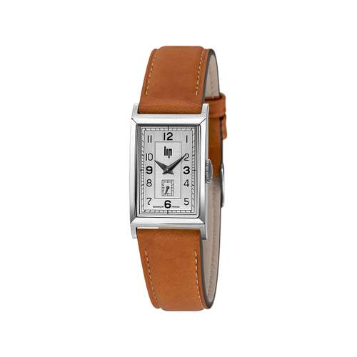 Montre Lip homme acier cuir marron