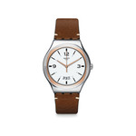 Montre Swatch Irony homme acier cuir - vue 1