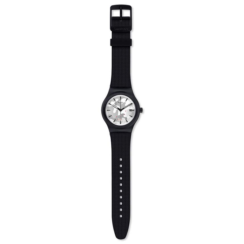 Montre Swatch Irony homme plastique silicone noir - vue D1