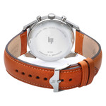 Montre Lip homme chronographe acier cuir marron - vue 3