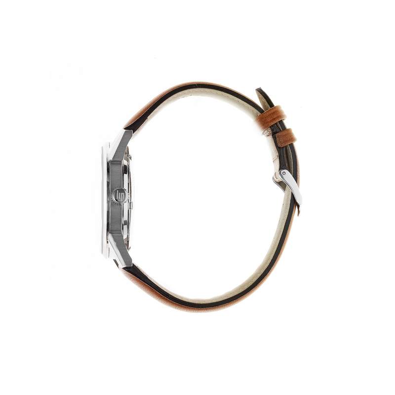 Montre Lip homme automatique acier cuir marron - vue 2