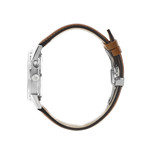 Lip men's automatic steel brown leather watch - view 2