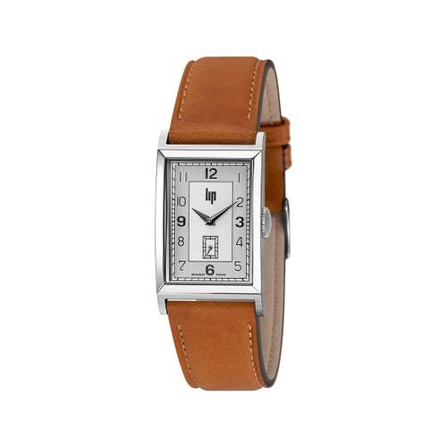 Montre Lip homme acier cuir marron