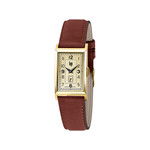 Montre Lip homme acier doré cuir marron - vue 1