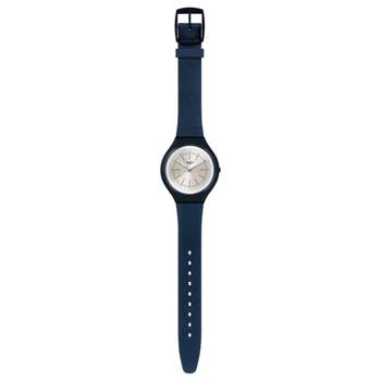 Swatch horloge voor dames en heren, blauw siliconen