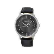 Montre Seiko homme classique cuir noir