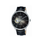 Montre Pulsar homme automatique acier cuir noir - vue 1