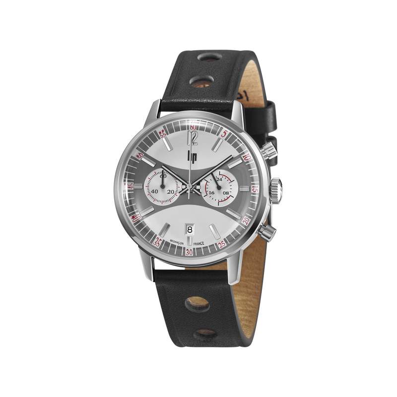 Montre Lip mixte cuir noir - vue 1