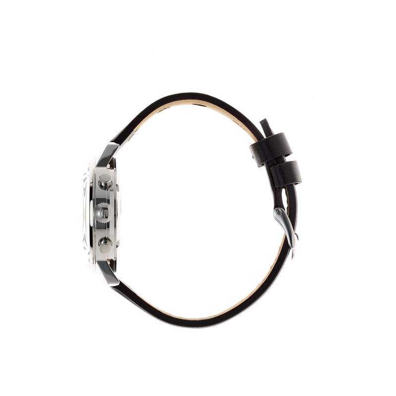Montre Lip mixte cuir noir - vue 2