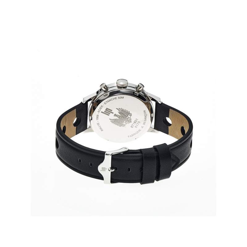 Montre Lip mixte cuir noir - vue 3