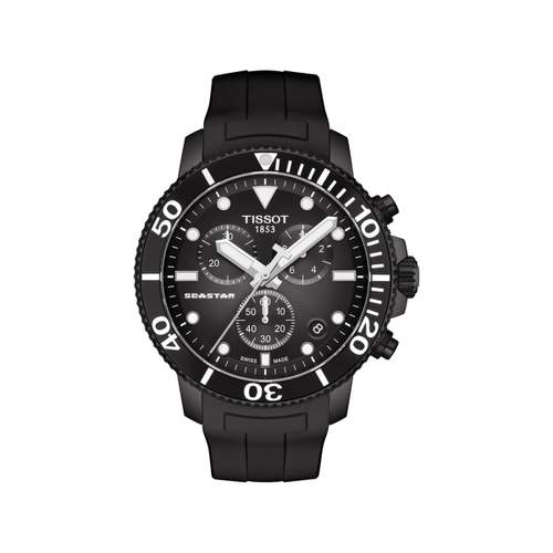 Montre Tissot homme caoutchouc noir