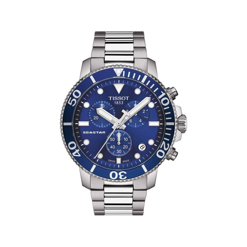 Montre Tissot homme chronographe acier - vue 1