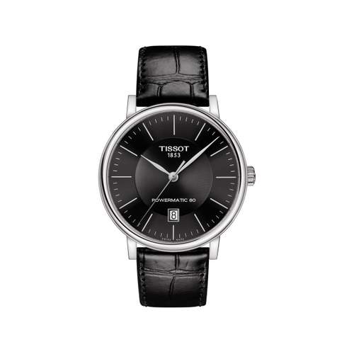 Montre Tissot homme automatique acier cuir noir