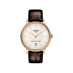 Montre Tissot homme automatique acier cuir marron - vue 1