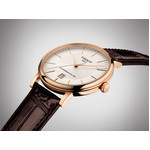 Montre Tissot homme automatique acier cuir marron - vue 2