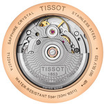 Montre Tissot homme automatique acier cuir marron - vue 3