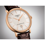 Montre Tissot homme automatique acier cuir marron - vue D2