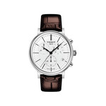 Montre Tissot homme chronographe acier cuir marron - vue 1